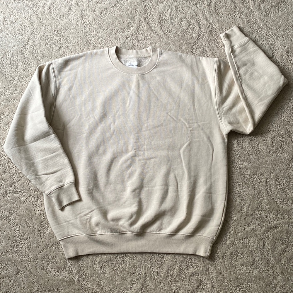 NEW Wilfred Free | Free Fleece Oversized Sweatshirt in Fd Bone w/ Organic Cotton